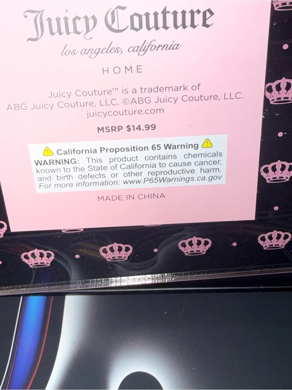 Juicy Couture Home Pink Crown Tablet & Cookbook Holder Acrylic Recipe Stand